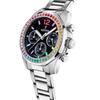 Festina Rainbow Chronograph Crystal Accents Stainless Steel Black Dial Quartz F20606-3 100M Women's Watch