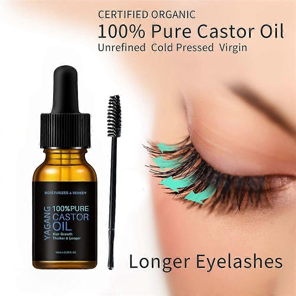 New  Pure Organic Castor Oil For Eyelashes Eyebrow Hair Growth Body Care Oil