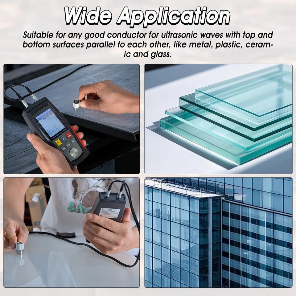 WT130A High Accuracy Ultrasonic & Paint Thickness Gauge for Cars Range 1.2-300mm Precision Measurement Data Storage