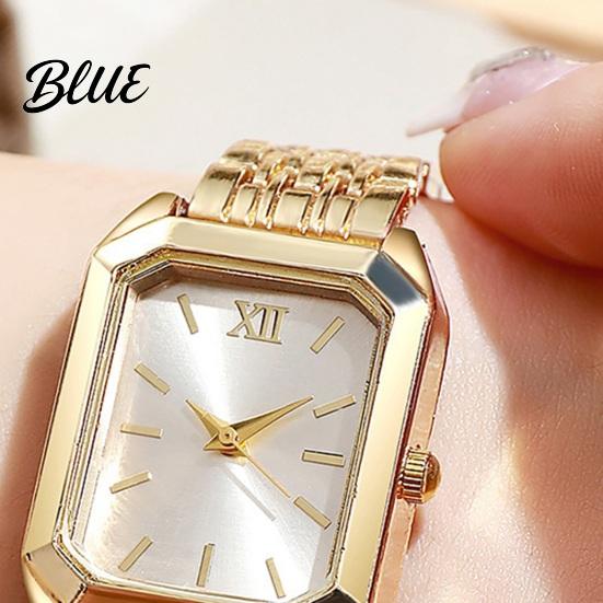 Gold Plated Watch for Women Ladies Light Luxury Style Square