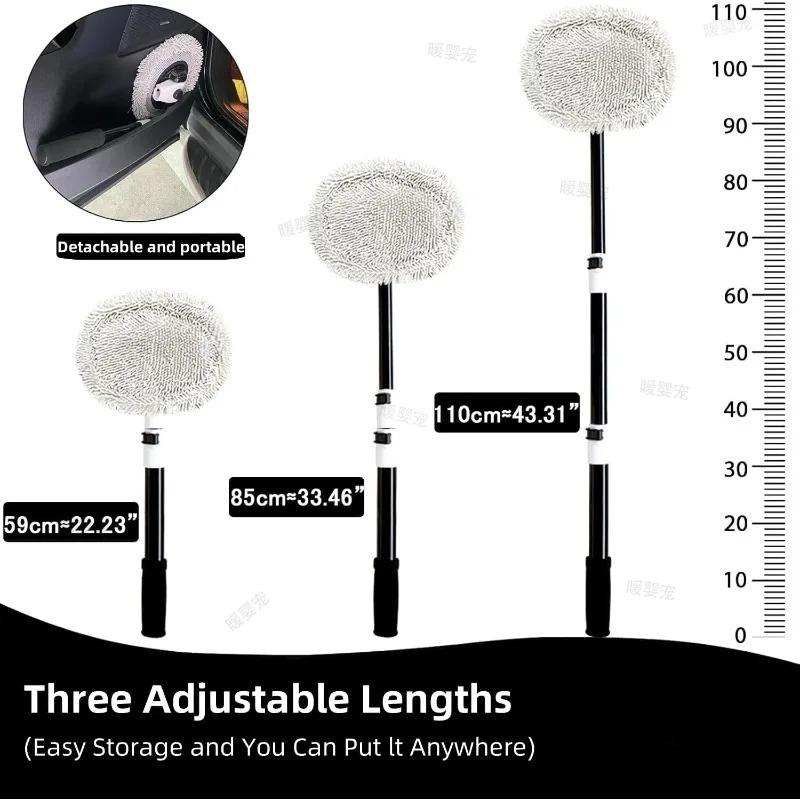 Xiaomi Car Maintenance Brushes Cloths Car Wash Brush Telescoping Long Handle Soft Chenille Mop Window Cleaning Brush Auto Accessories