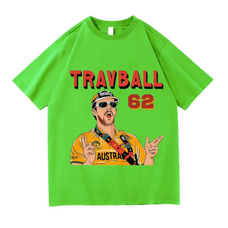 Summer Travball Travis Head Aggressive Cricket Batting Legend T Shirts for Unisex Women Pure Cotton Tshirts Short Sleeve Tops Tees