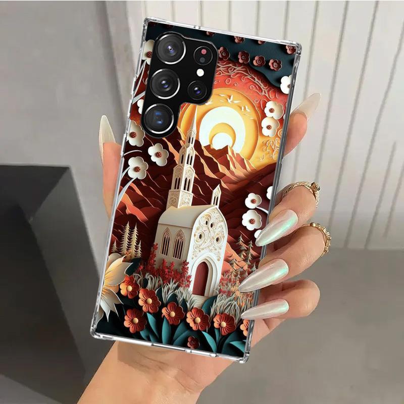 Natural Trees in Mountain Ranges Phone Case for Samsung Galaxy S26 S24 S23 Ultra S25 Edge S22 S21 Plus S20 FE + Soft Print Shell