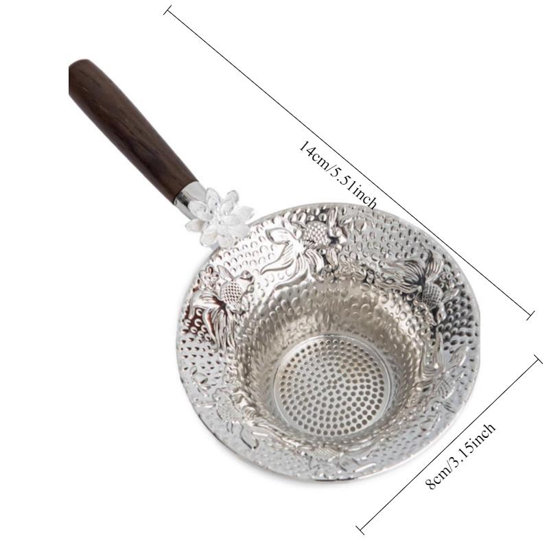 2PCS Mental Mesh Tea Strainer Stainless Steel Filter Sieve Teaware Lace Tea Drain Useful Tea Infusers Kitchen Accessories
