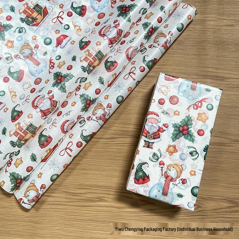 10 or 20 Sheets Santa Claus Pattern Christmas Gift Tissue Paper - High-Grade Wrapping