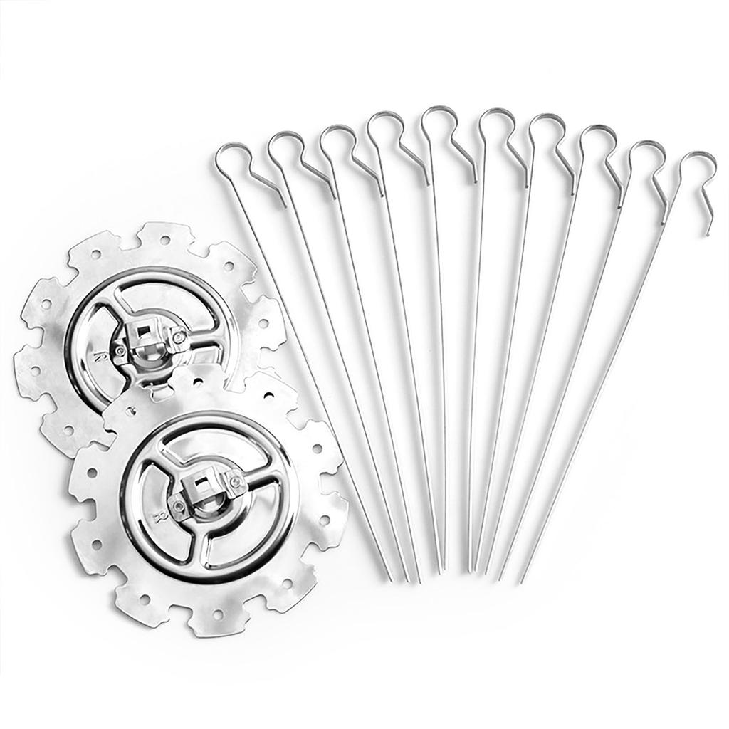 BBQ Roaster Rotisserie Skewers Needle Cage Oven Kebab Grill Stainless Steel Barbecue Tools for Electric Oven