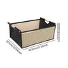 Handwoven Storage Basket Multiuse Desktop Organizer with Handle for Farmhouse Cabinet
