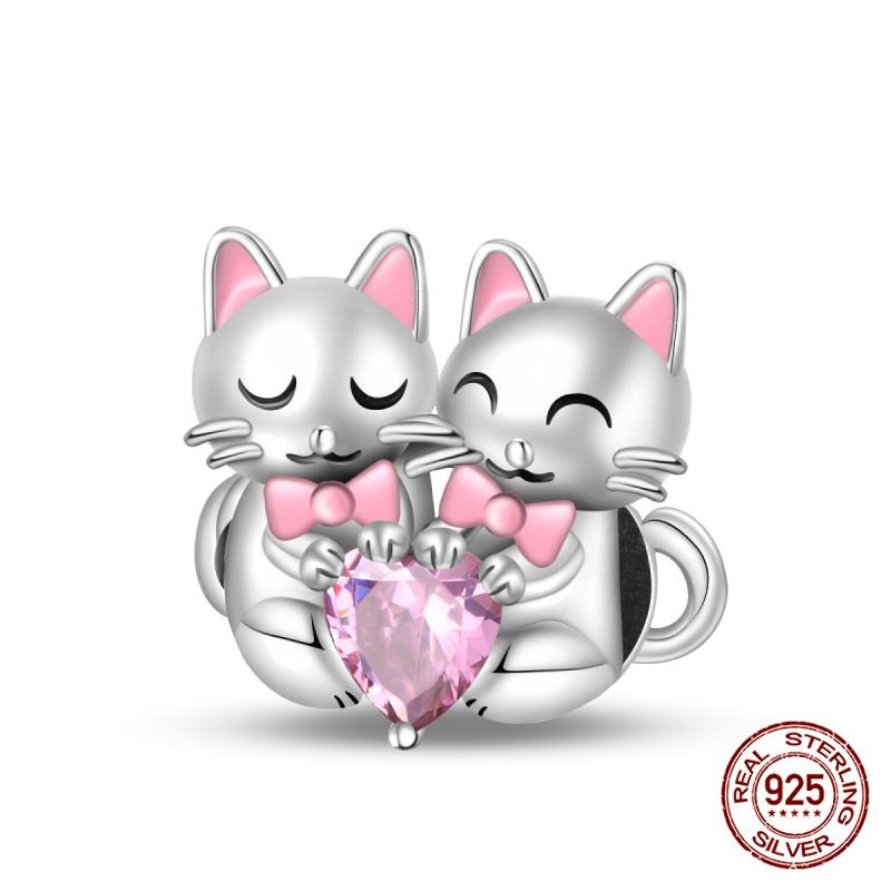 Originale Eulenperlen, 100 % Kupfer, Glückskatzen-Elefanten-Anhänger, passend für Originalarmbänder, DIY-Schmuckherstellung, Geschenk für Frauen