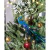 2Pcs Artificial Natural Feathered Peacocks with Long Tail Designs Christmas Tree Clip on Ornaments for Home Party Decor