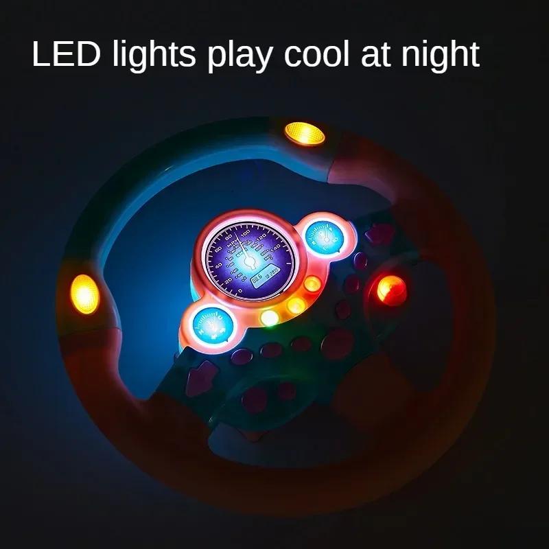 Arka Koltuk Çocuk Direksiyon Simidi Işıklı Müzikli Simülasyonlu Sürüş Direksiyon Simidi Oyuncak Okul Öncesi Oyuncaklar Rol Yapma Sürüş Oyuncak Hediye