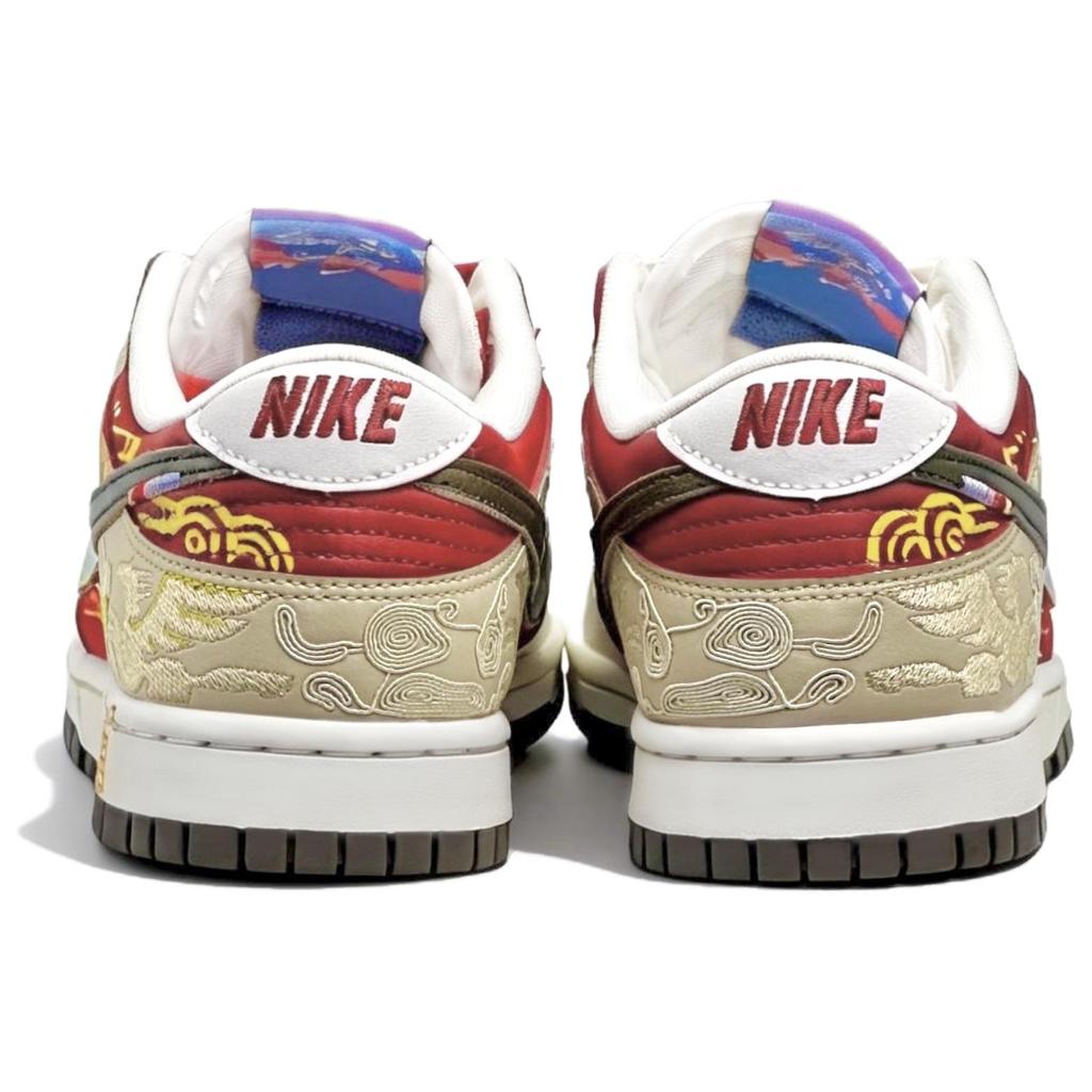 Nike Dunk Red Sky Cloud Muster, Sechsundzwanzig, Jahr des Pferdes Limited CNY Abriebfeste Low-Top Skateboard-Schuhe Herren IQ1118-220(Team1794-)