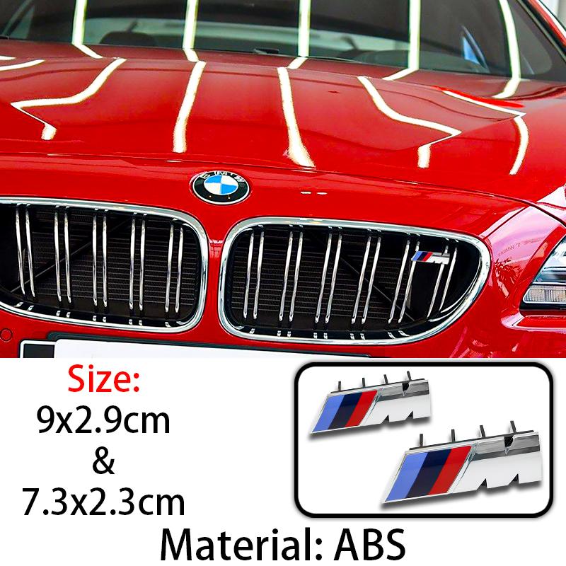 For BMW M Logo 3D ABS Front Grille Badge X1 X2 X3 X4 Emblem X5 X6 F48 G01 E84 E46 E83 F39 F30 Vehicle Exterior Tuning Accessorie