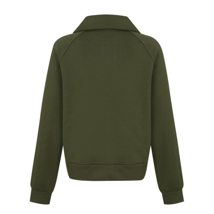 Autumn Winter Womens Oversized Sweatshirt Half Zip Hoodie Quarter Zip Long Sleeve