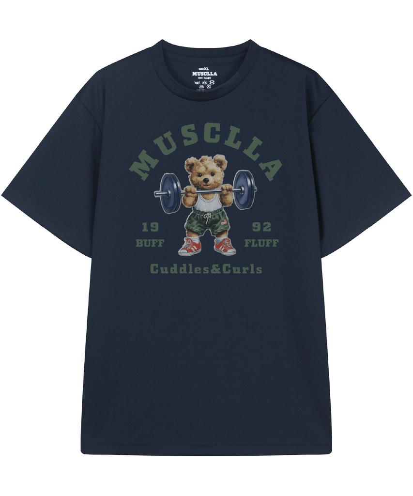 DRIFTOUT Barbell Muscle Teddy Bear Functional Short Sleeve T-Shirt (5 Colors) (Type B)