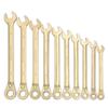STARWORK Gold Ratchet Wrench Set with and XL Ratchet Wrench Set with Storage Bag 20-Piece Dual-Purpose Heads, Non-Slip Gear, (SAE/Metric)
