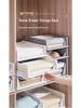 Multi-Model Plastic Clothing Folder: Drawer-Type Layered Storage Organizer with Built-in Shelf for Wardrobes