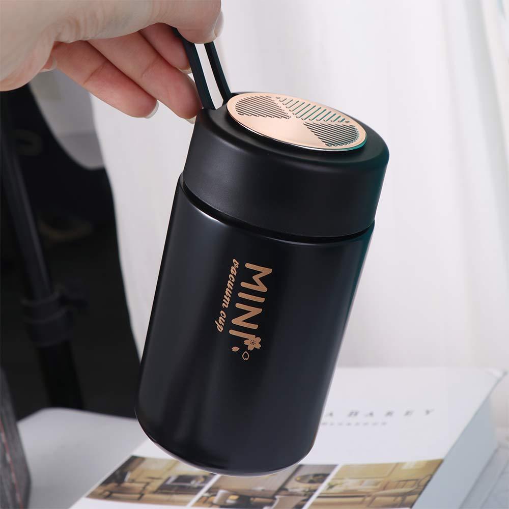 Flower Mini Thermos Cup Stainless Steel Leak Proof Portable Vacuum Flask Keeps Cold and Heat Portable Thermal Water Bottle