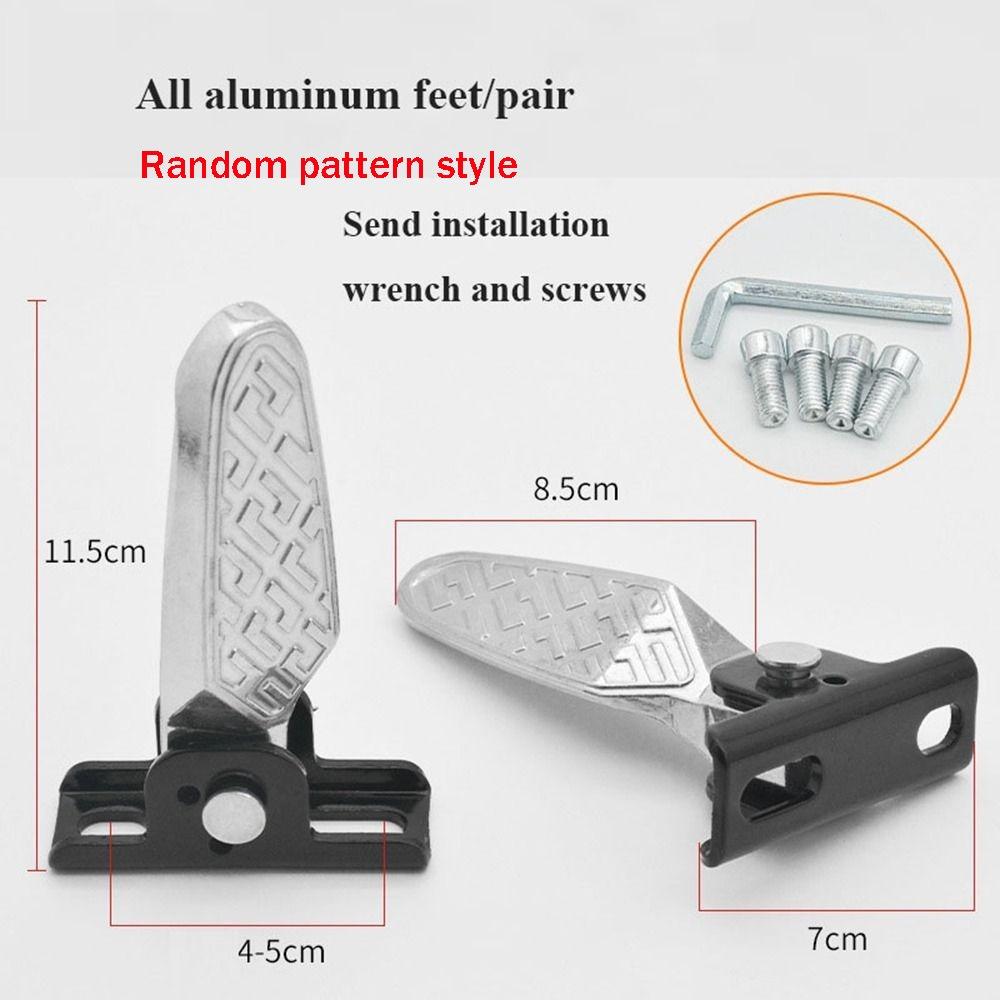 1pair 3 Styles Electric Vehicle Aluminium Alloy Foot Rest Pedal General Electric Vehicles