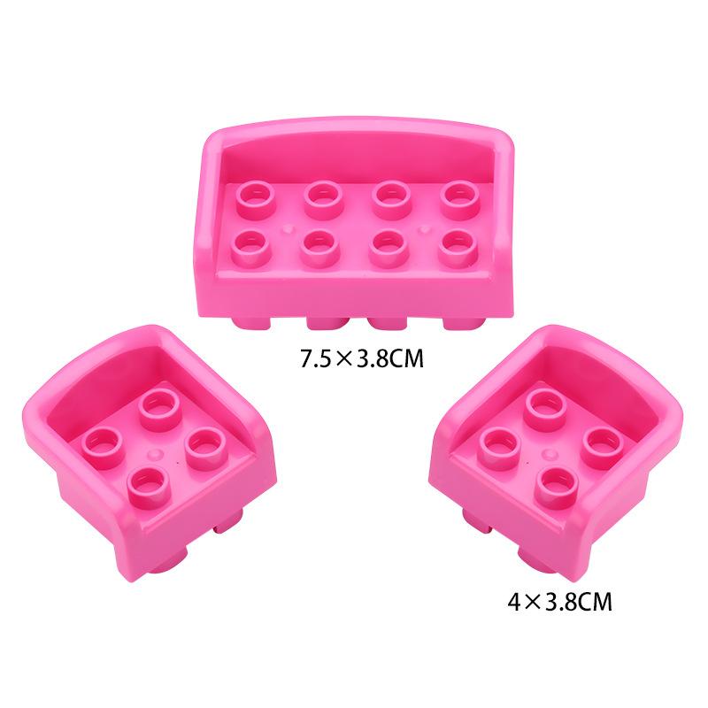 Big Building Blocks Bathroom Kitchen Furniture Accessories Compatible With Large Bricks Educational Diy Toys Children Kids Gifts