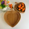 Hardness Rattan Wicker Woven Serving Baskets Handwoven 4 Styles Dried Fruit Dim Sum Snack Plate Household Rattan Basket