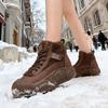Autumn and winter snow boots women's new velvet short boots high-top casual sports shoes non-slip thickened cotton shoes