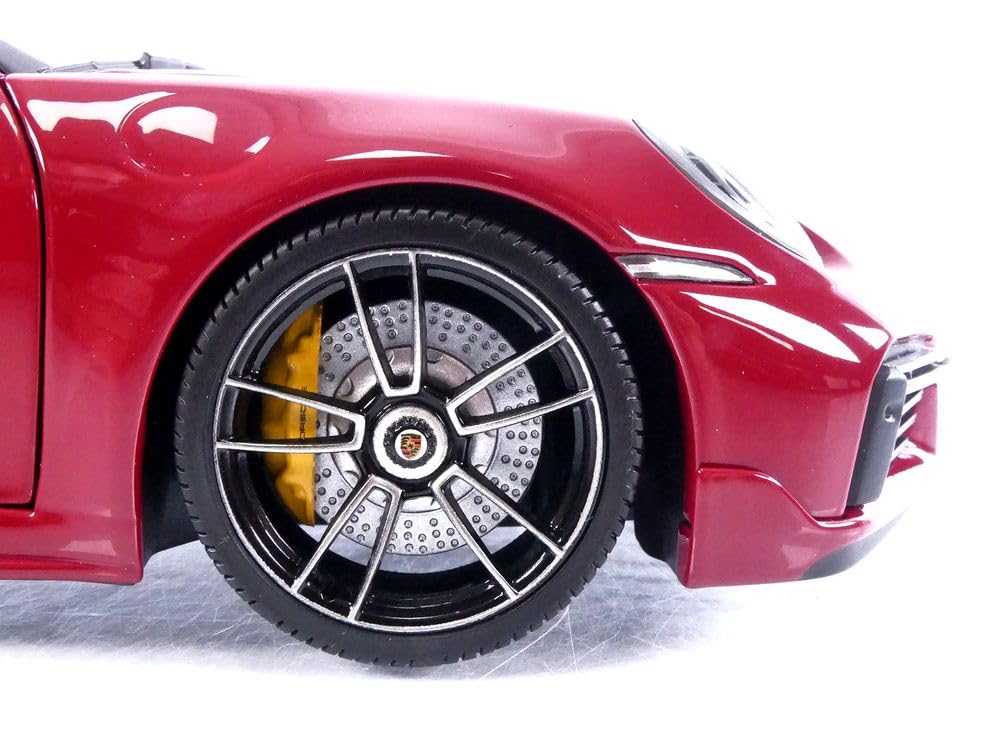 Minichamps Scale Porsche 911 Turbo S Coupe Sport Design 2021 Red 1/18 (992)