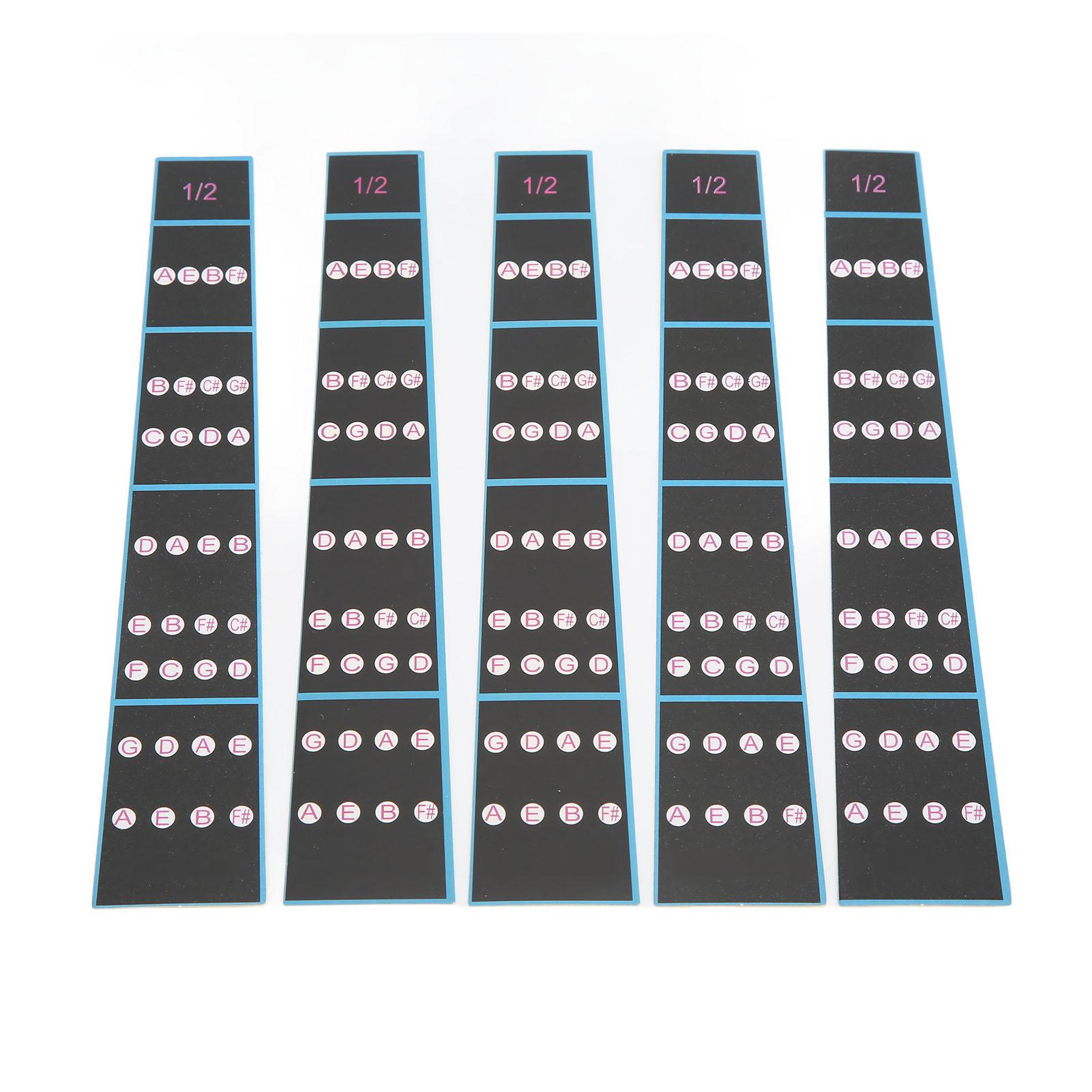 

5 шт. наклейка на гриф скрипки бумага указатель для пальцев маркер на грифе этикетка для начинающих