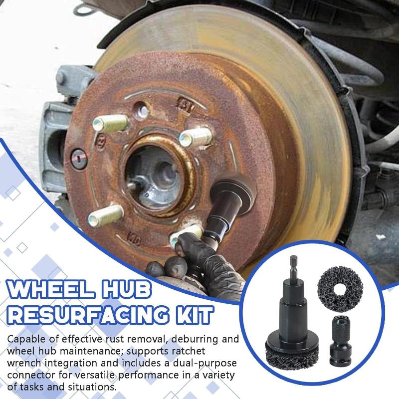 Automotive Wheel Hub Brush and Grinder Kit; Brake Grinding Rust Cleaner