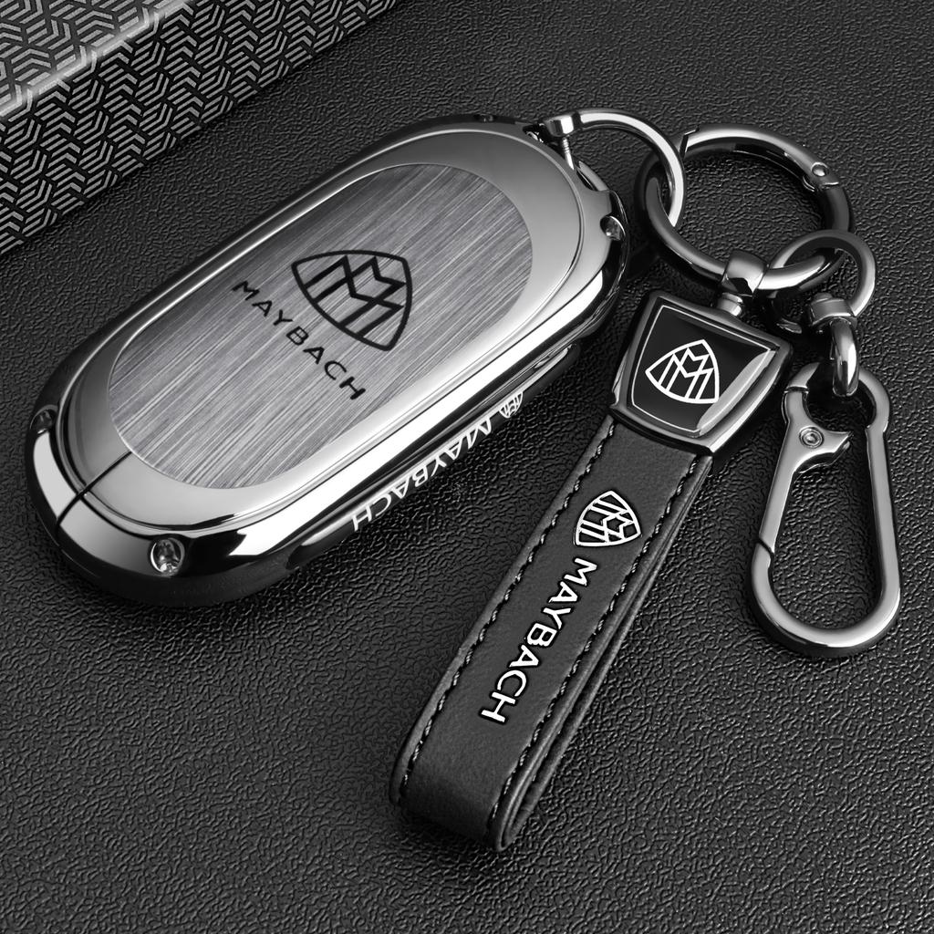 Car Key Cover For Mercedes Benz S C Class W223 W206 2022 S350 S400 S450 S500 C260 C300 Alloy Leather Car Remote Control Key Case OG7