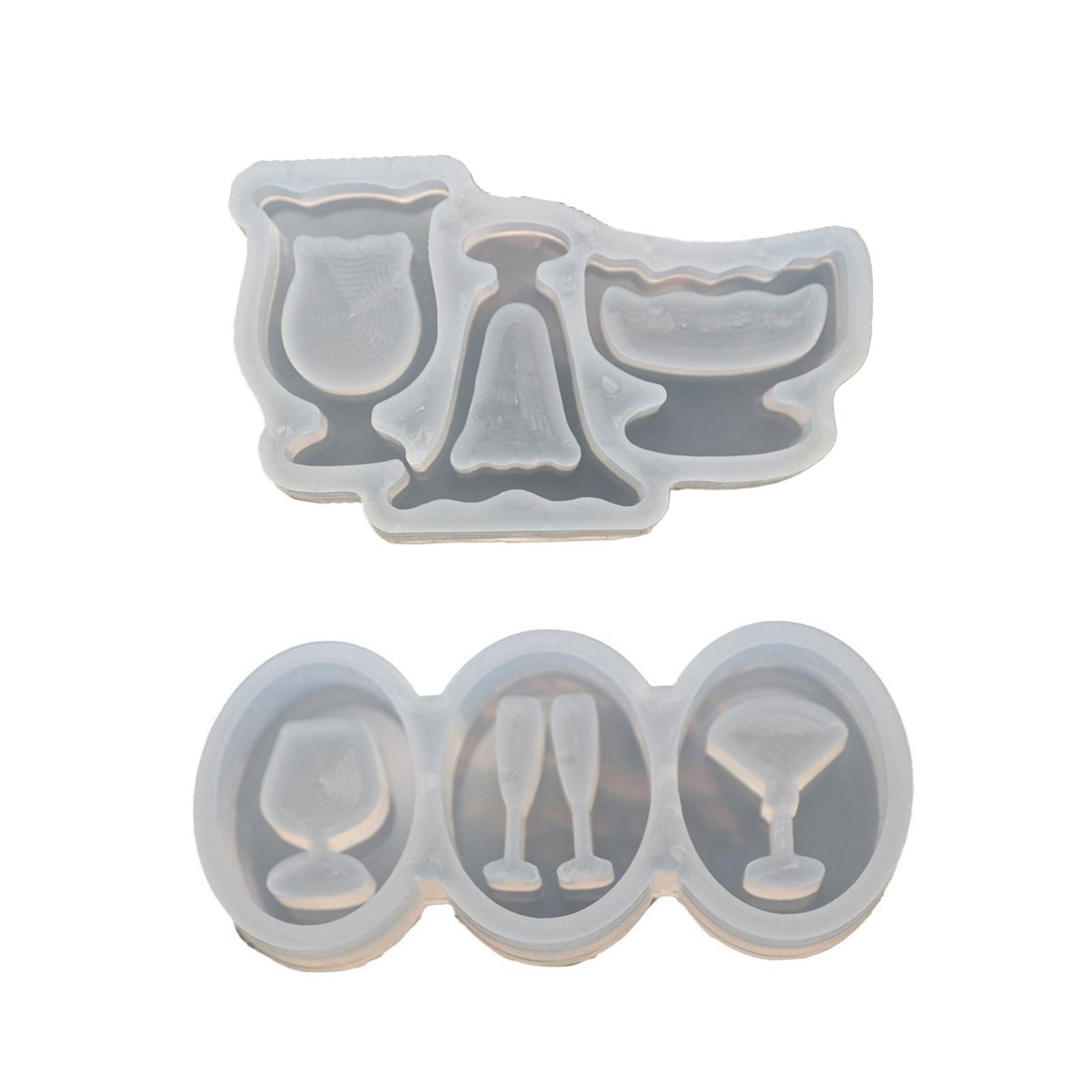 

Красивые ювелирные изделия Винные стаканы из смолы Формы для элегантных чашек Форма для украшения винных стаканов Формы для смолы Форма для брелока для ювелирных изделий своими руками A