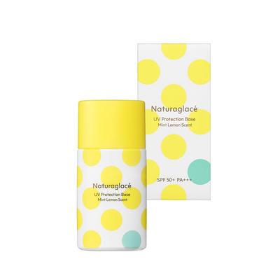 Naturaglace UV Protection Base ML (Mint Lemon) 30ml, SPF50+ PA+++, Mint Lemon Scent, Soap-Removing, Plant-Based Skincare Ingredients
