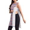 Post Surgery Dress for Women Fully Detachable Sleeveless Vest Dress Striped Pattern Medical Recovery Clothing Comfortable Fit
