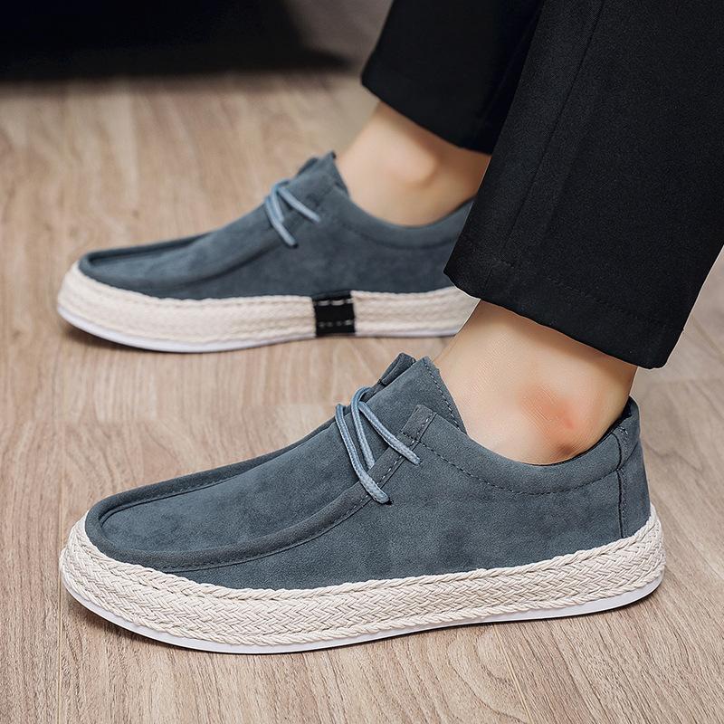 Men's casual single shoes versatile summer lightweight soft-soled casual shoes men's handmade cloth shoes low-top board shoes men's