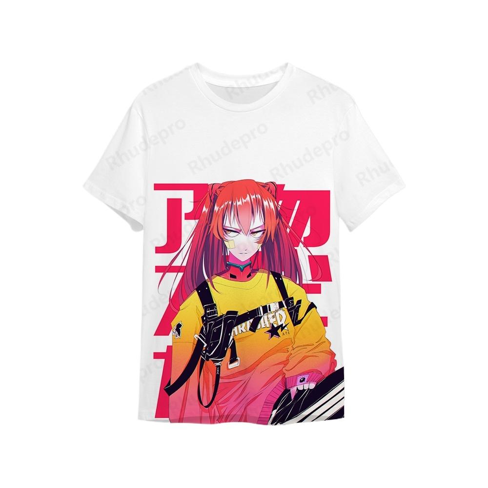 Genesis Evangelion Streetwear Pánské tričko Oblečení Móda Y2k Tričko Pánské oblečení Hip Hop Nadměrný Trend