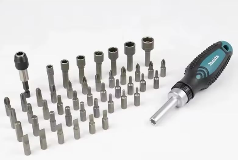 Makita Ratchet Screwdriver with 47-Piece Bit Set (Includes Case) B-36170 Interchangeable Magnetic Screwdriver