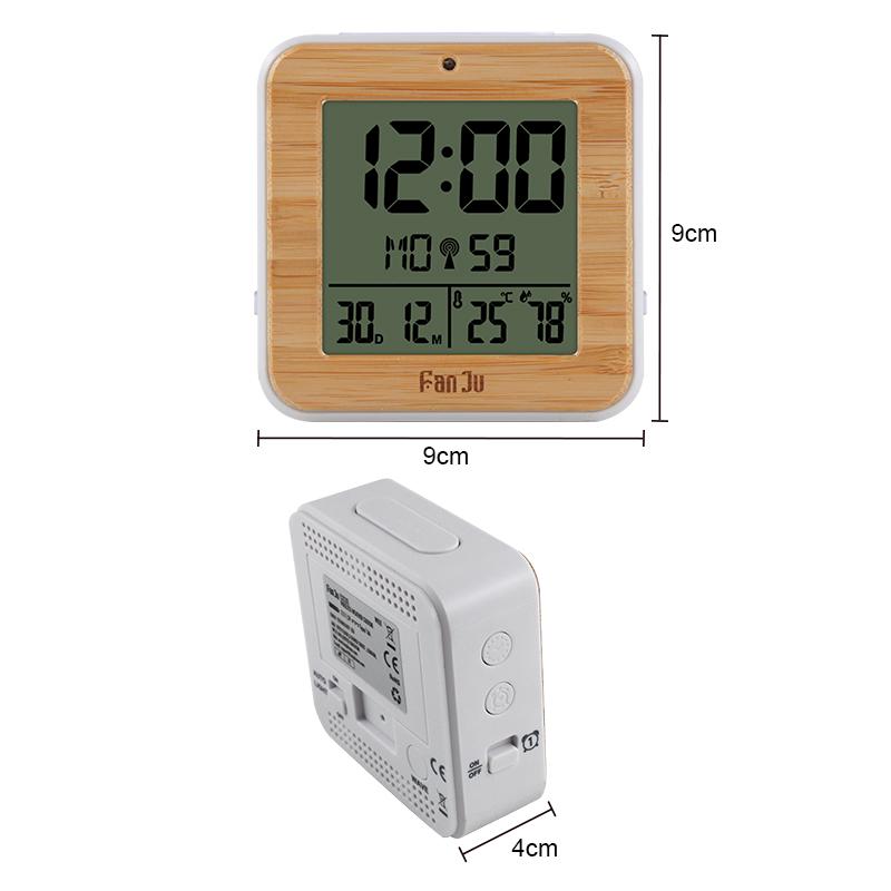 Digital Alarm Clock LED Dual Alarm  Temperature Humidity Meter DCF Function Backlight Table Desk Clocks