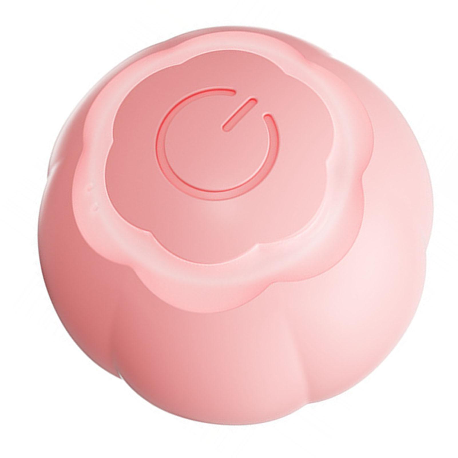 

Smart Cat Toy Ball Interactive Bite Resistant Relieve Boredom Automatic Moving Rolling Ball for Cat Kitten Sakura Pink розовый