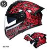 Orz Motorcycle Modular Helmet Dual Visor With Spoiler Full Face Open Men Women All Season Bluetooth Ready