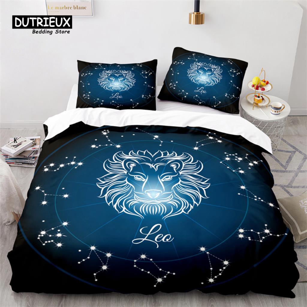 

Twelve Constellation Bedding Set For Kids Child Girls Boys 3D Print Cancer Duvet Cover Mystery Galaxy Comforter Cover Pillowcase EU single(135x200cm)