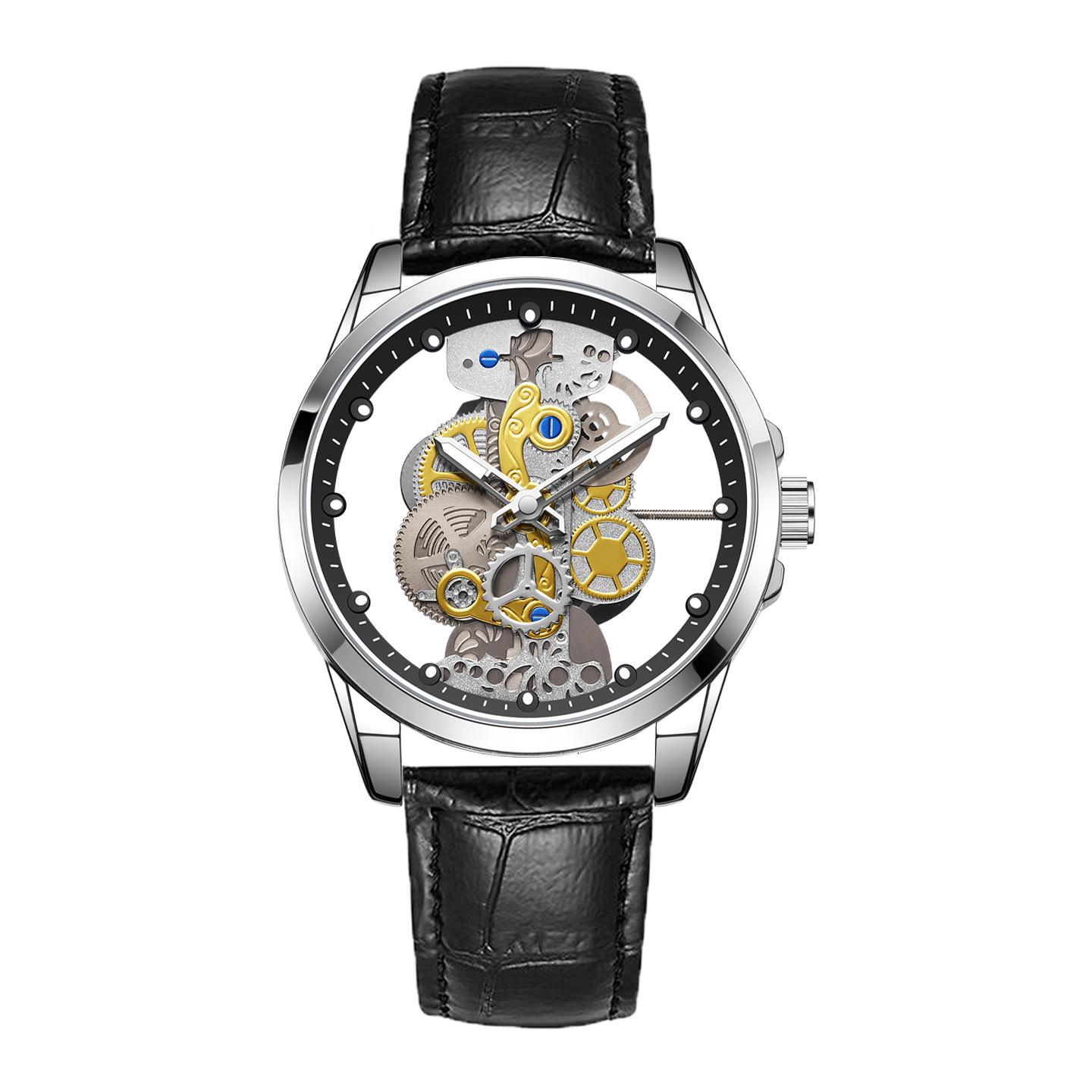 Double-Sided Hollow Men S Watch High Value Luminous Trend Fashion Mechanical Sense Handsome Quartz Men S Watch