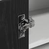 Wall Mounted Corner Cabinet In Black Oak and White 57 X 57 X 40 Cm
