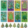 16Pcs Toy Puzzle Stickers Christmas Tree Make A Face Stickers Diy Handicrafts Waterproof Stationery Stickers