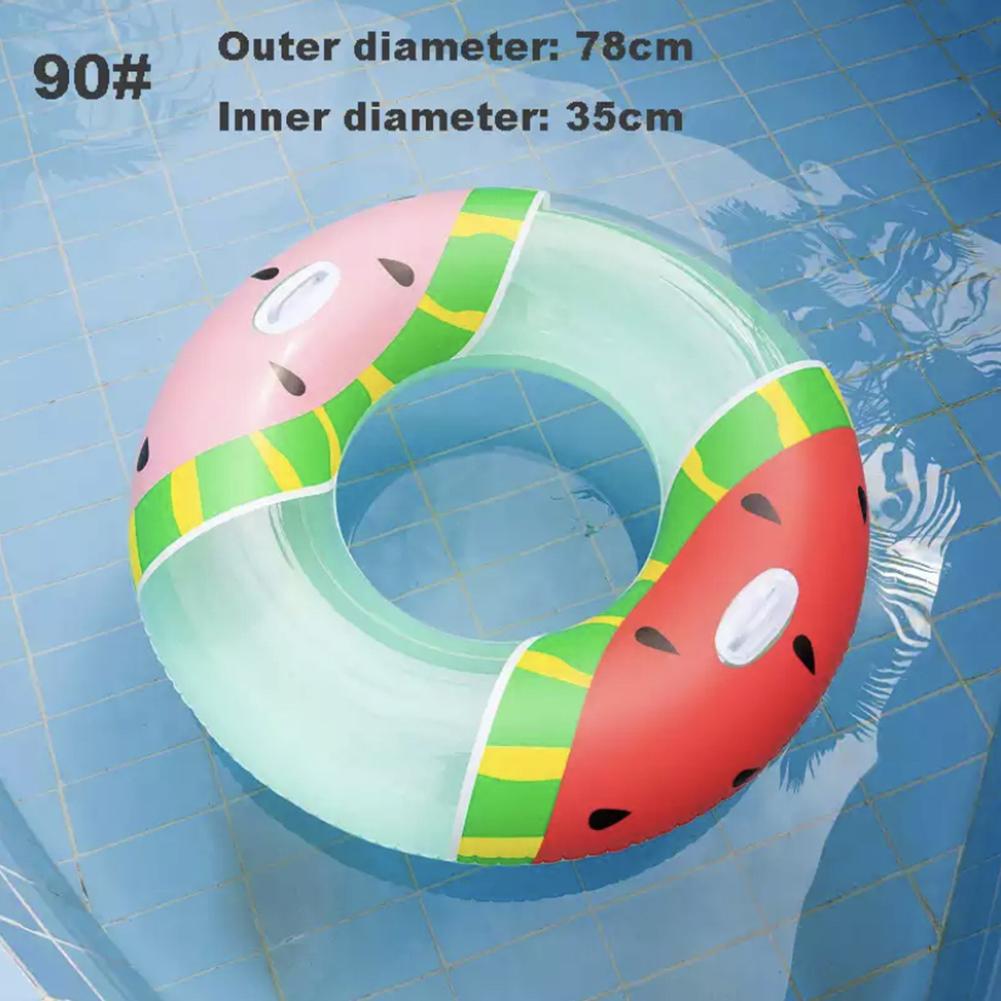 Watermelon Shaped Swimming  Ring With Handle Thickened Portable Underarm Swimmingring