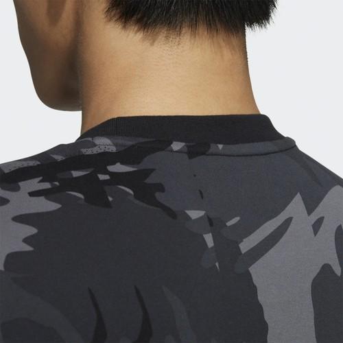 adidas Camouflage Sports Crewneck Pullover Sweatshirt Men's Dark Gray