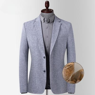 Suit Spring and Summer Thin Men's Casual Suit Slim Slit Small Suit Linen Jacket for Men