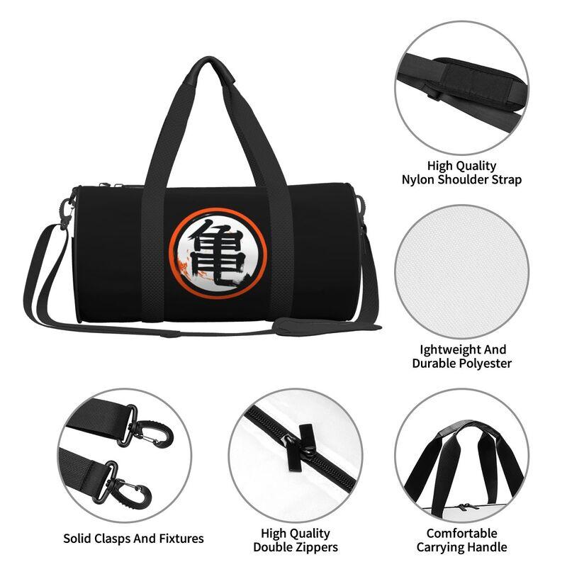DBZ Kanji Print Travel Duffel Bags Portable Luggage Bags for Men Women Lightweight Duffel Bag for Traveling Sports Gym Yoga