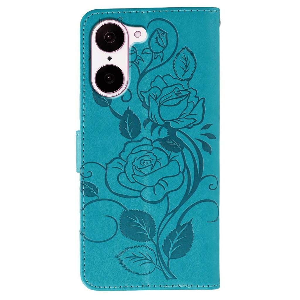 For OnePlus Nord CE5 5G/Ace 5 Racing 5G Case Wallet Stand Imprinted Rose Butterfly PU Leather Phone Cover