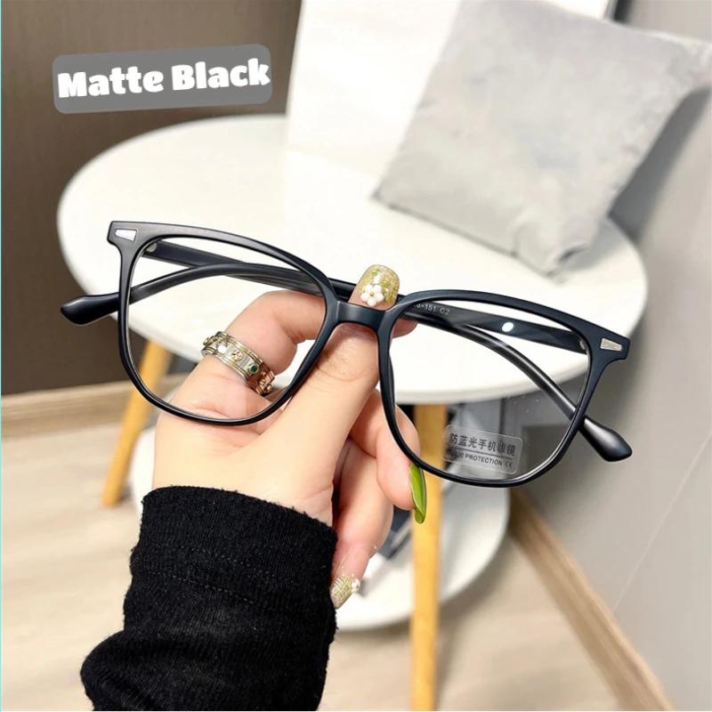 

Ultralight Blue Light Blocking Clear Eyeglasses Women Myopia Glasses Girls Oversized Square Nearsighted Eye Glasses 0 To -400 0
