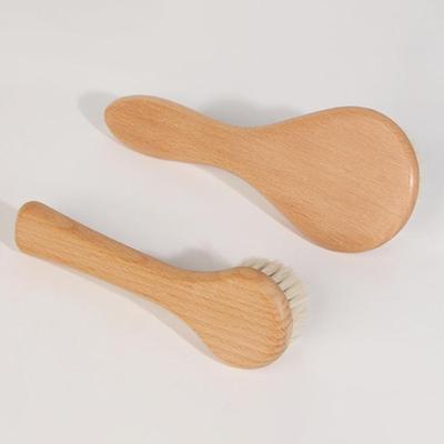 Bebek Bakımı Kayın Ağacı Saplı Fırça Bebek Hfırçası Yeni Doğan Bebek Tarağı Kafa Masajı İçin Bebek Duşu İçin Saf Natur