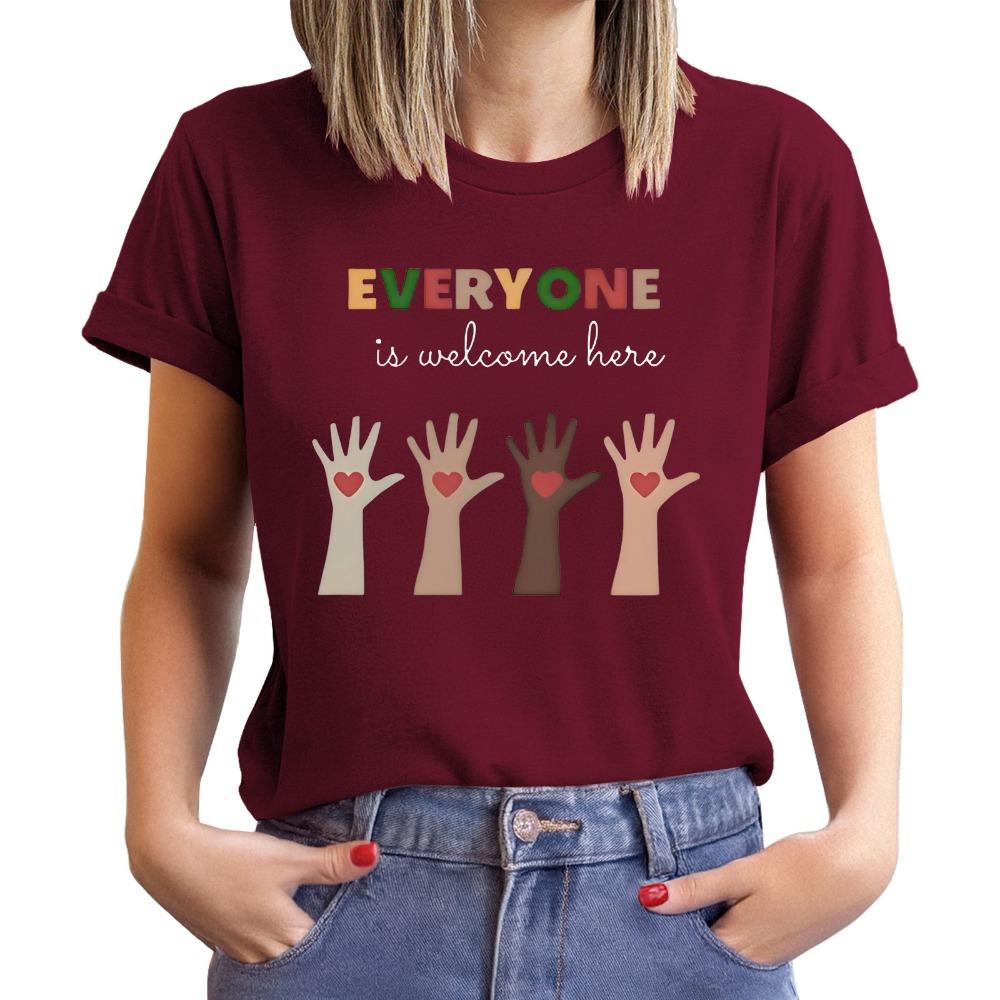 New Women s Fashion Personalized Printed Round Neck Cotton Unique Short Sleeve Top Simple XXXL